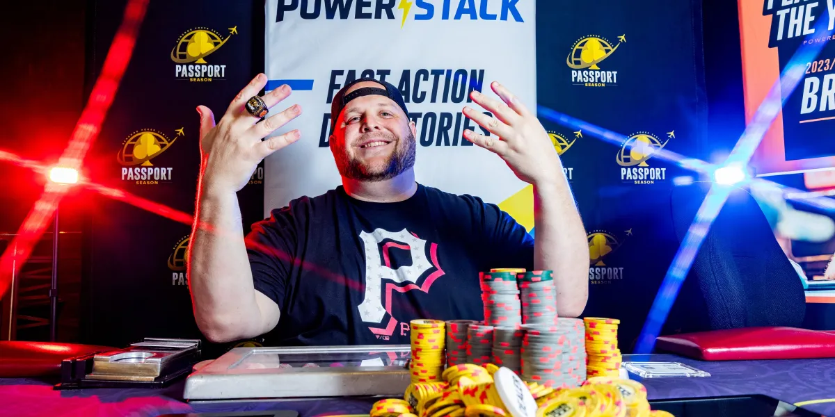 Nick Rigby during a RunGood Poker Series event