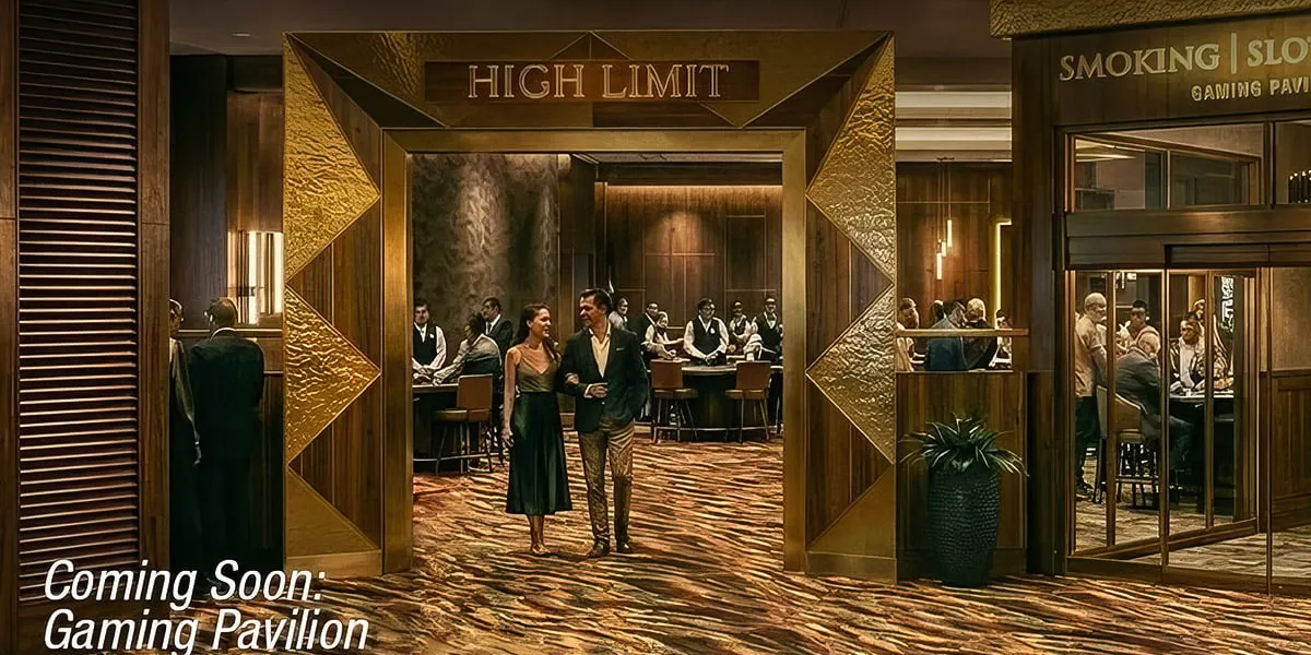 Rendering of a planned expansion area at Red Hawk Resort & Casino